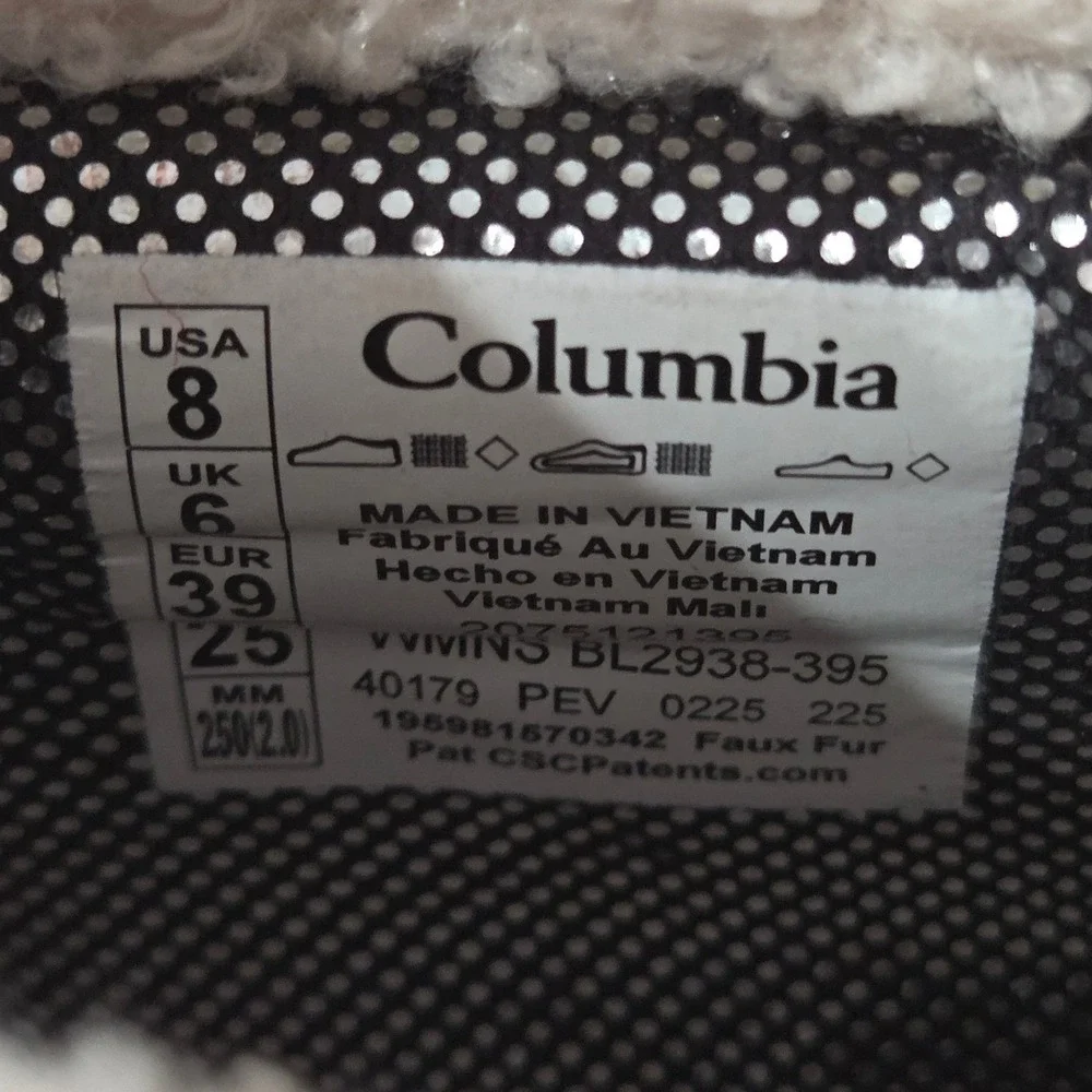 Columbia Snowtrot Shorty Snow Boots Women 8 Green Omni-Heat Insulated Winter NEW